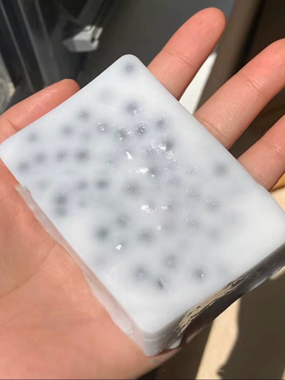 Wacky Pimple Popping TPR Squishy Toy - White with Black Beads